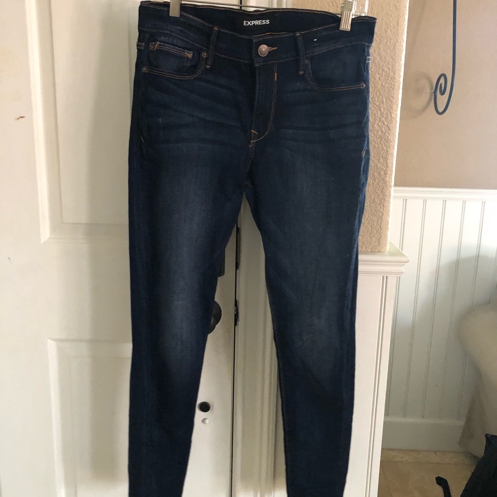 Express Mid-rise Denim Legging Size 8